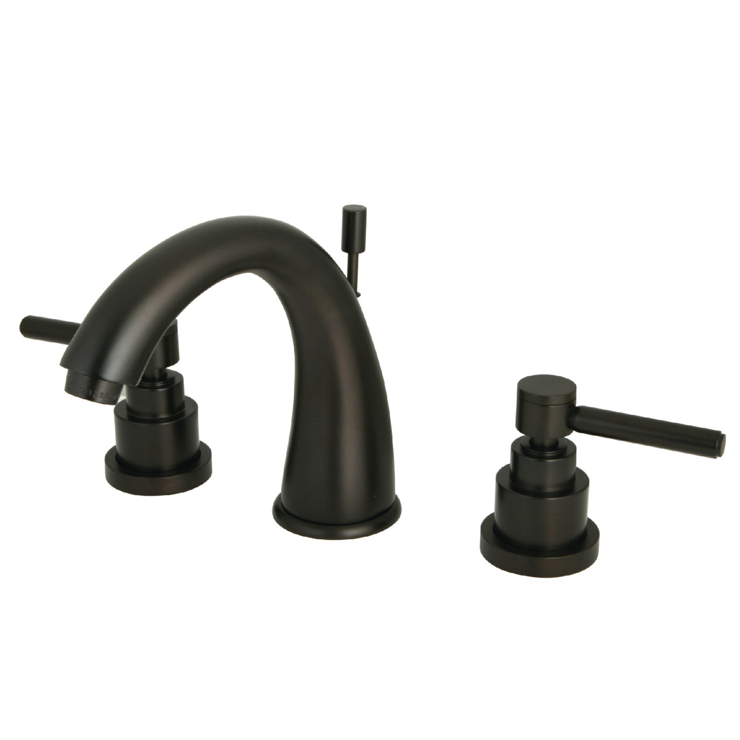 Kingston Tulare KS2965EL - Elinvar Two-Handle 3-Hole Deck Mount Widespread Bathroom Faucet with Brass Pop-Up, Oil Rubbed Bronze — image 1